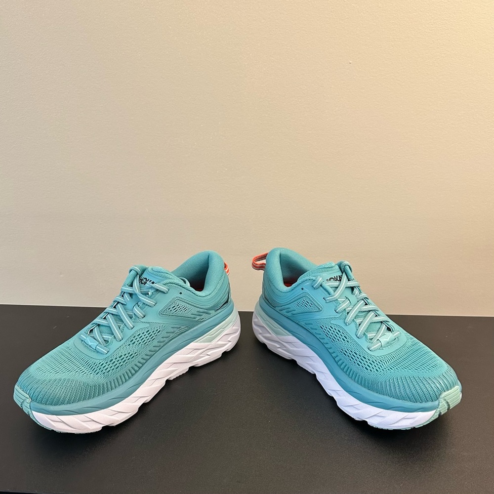 Hoka One One women’s aqua blue running shoes size 5 - Picture 6 of 7